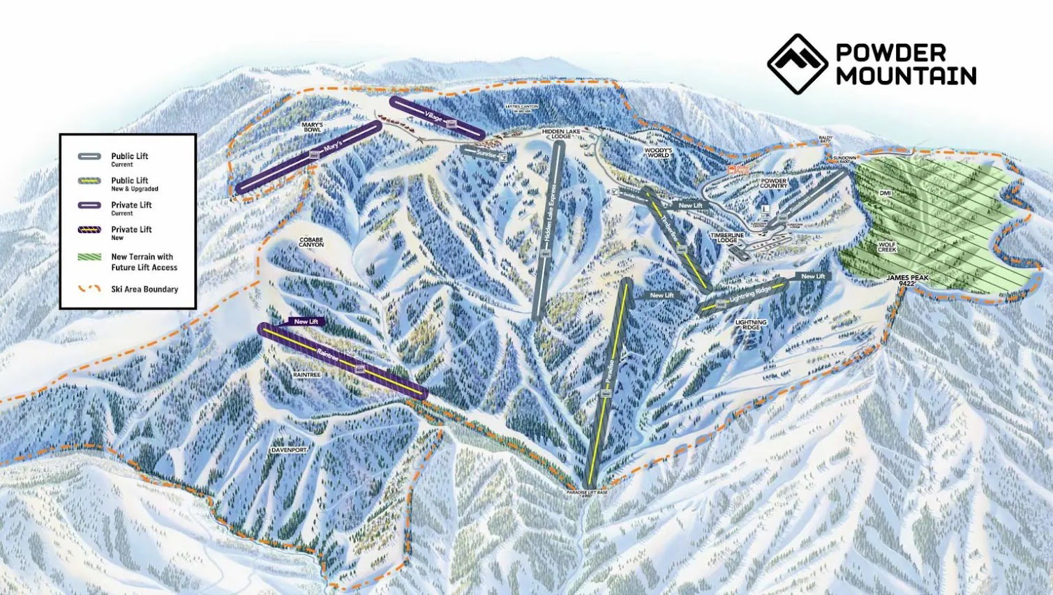 Ski Resort Map.