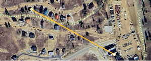 Shows the winter parking area 1100 from home.