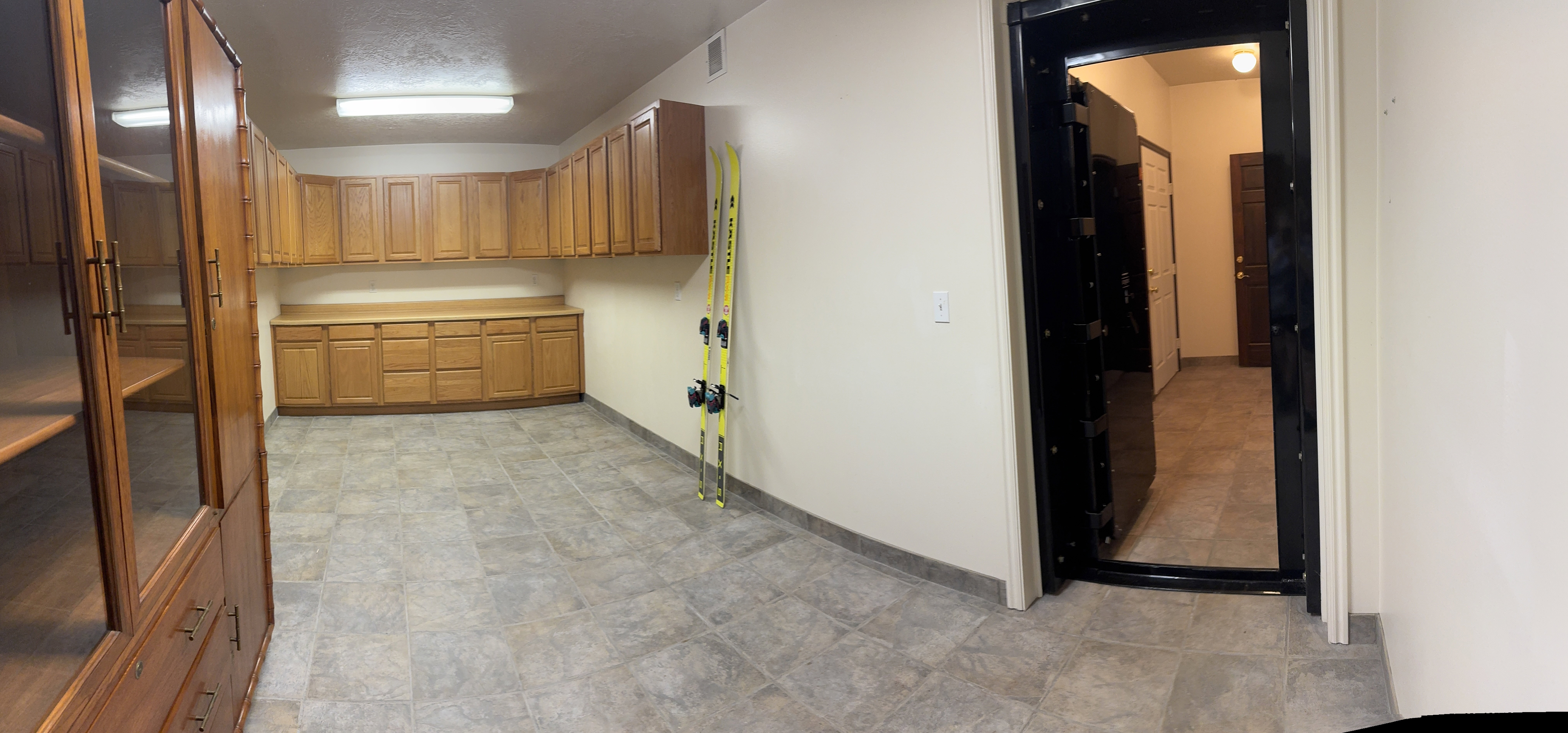 vault room with large safe door perfect for storing your ski gear if you rent as an airbnb.