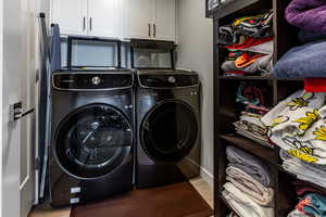 Washer and dryer included.