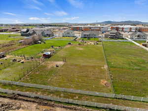 Aerial view featuring a mountain view and a rural view