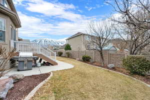 Backyard with  with mountain view