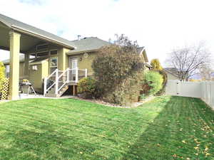 View of yard featuring a patio