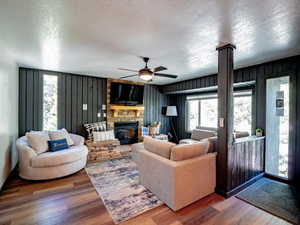 Living room and entry way