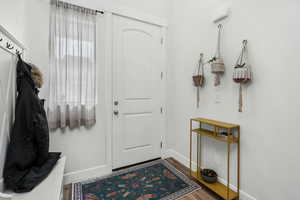 Mudroom with hardwood / wood-style floors and plenty of natural light