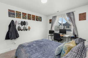 Bedroom featuring carpet flooring