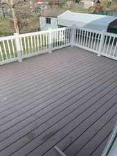 View of wooden deck