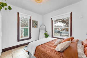 View of tiled bedroom