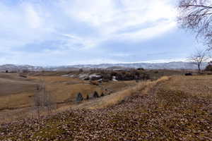 Mountain view featuring a rural view