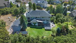 Aerial view of residential area
