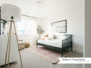 Bedroom featuring carpet flooring