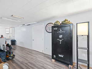 Interior space featuring light hardwood / wood-style flooring