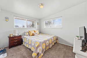 Carpeted bedroom