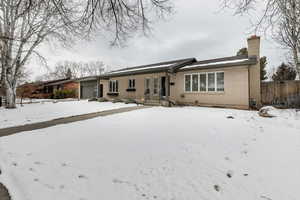 Exterior house featuring a garage