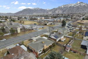 Exterior space with a mountain view