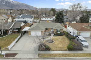 Bird's eye view featuring a mountain view