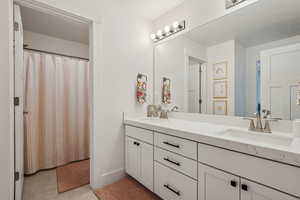 Bathroom featuring vanity