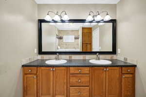 Bathroom featuring vanity