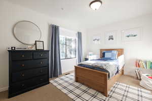 View of carpeted bedroom