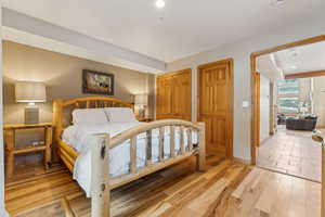 Bedroom featuring light hardwood / wood-style floors