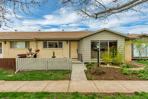 View of single story home