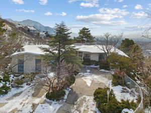 Exterior space with a mountain view