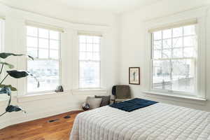 Bedroom featuring wood-type flooring