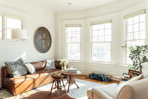 Living room featuring hardwood / wood-style floors