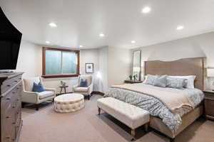 View of carpeted bedroom