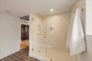 Bathroom with walk in shower