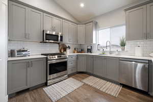 Beautiful granite countertops in kitchen