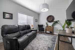 Living Room view from standing in front  Entrance foyer