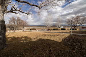 View of Split Mountain from backyard