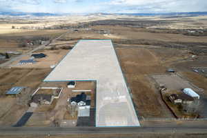 aerial photo of home with acreage