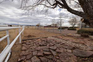 Fenced in garden area