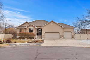 Ranch-style house with a garage