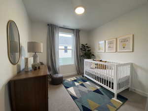 View of carpeted bedroom