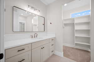 Bathroom featuring vanity