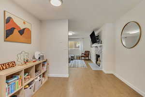 Corridor featuring light hardwood / wood-style floors