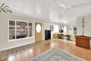 Interior space featuring hardwood / wood-style floors