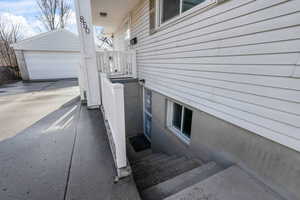 2 car garage and separate basement entrance.