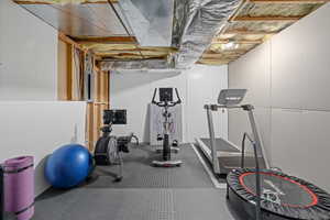 View of workout area