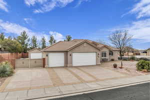 Ranch-style house with a garage