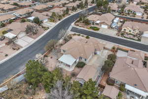 Birds eye view of property