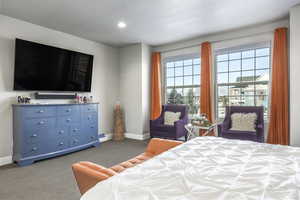 View of carpeted bedroom