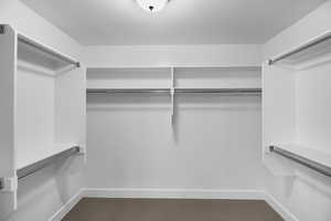 View of walk in closet