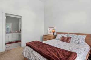 Master bedroom with double vanity and ensuite bath