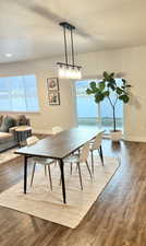 Dining room featuring hardwood / wood-style floors and a wealth of natural light