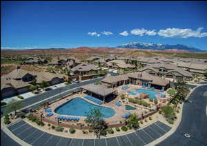 Bird's eye view featuring a mountain view