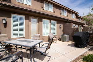 View of patio / terrace featuring central air condition unit